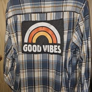 2xl Flannel Shirt For Men Or Women With Tee Shirt Graphics On The Back